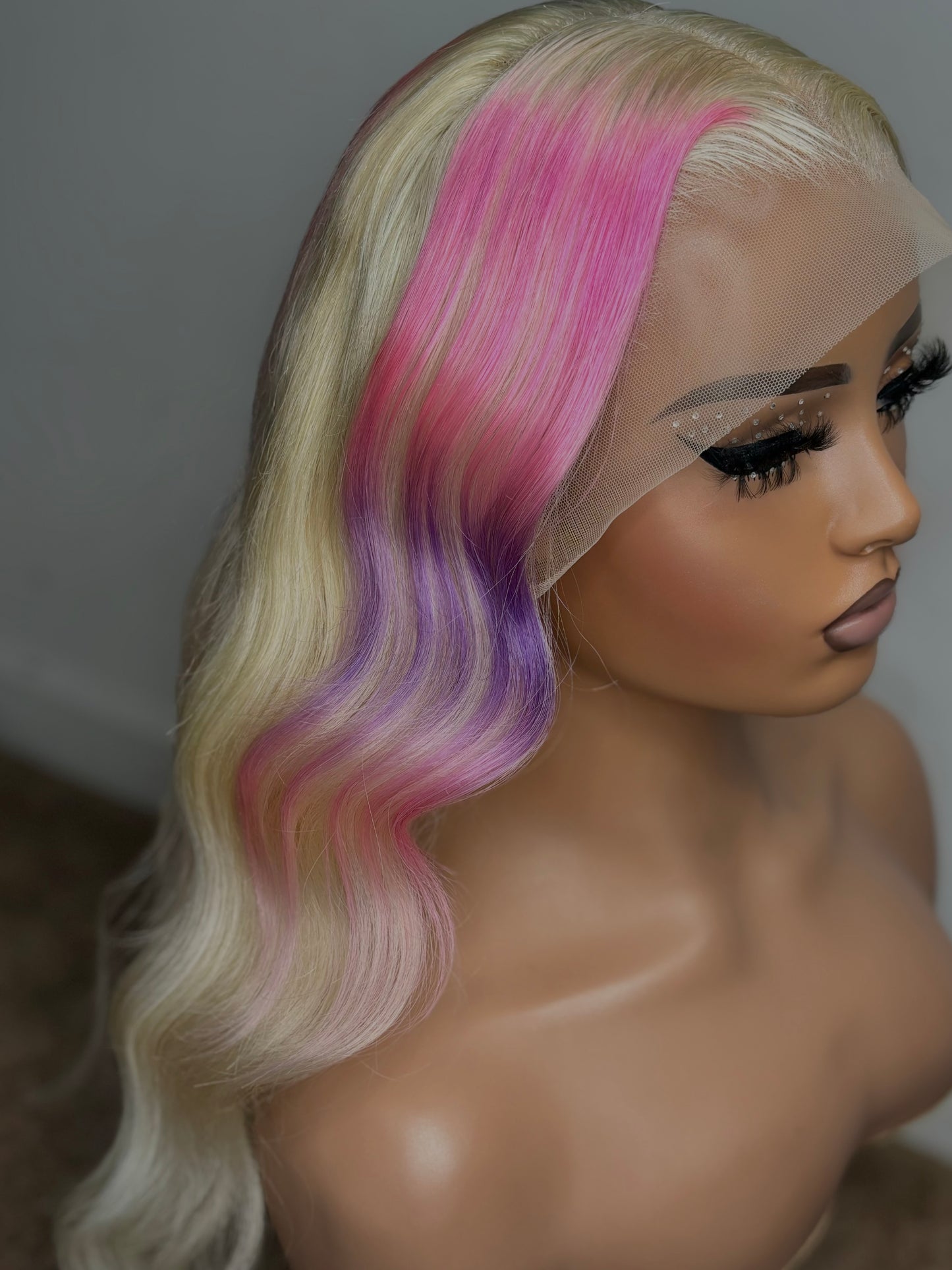 “Candy” FULLY CUSTOMIZED 13x6 Transparent Lace Wig 100% Human 613 Hair